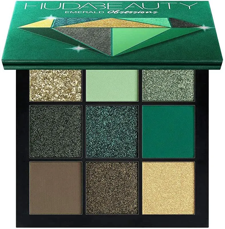 

Мини-палетка теней HudaBeauty Emerald Obsessions Palette, 9 оттенков