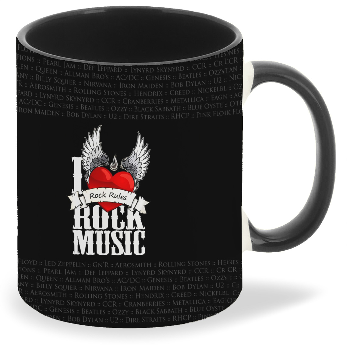 

Кружка CoolPodarok I love rock music, I love rock music