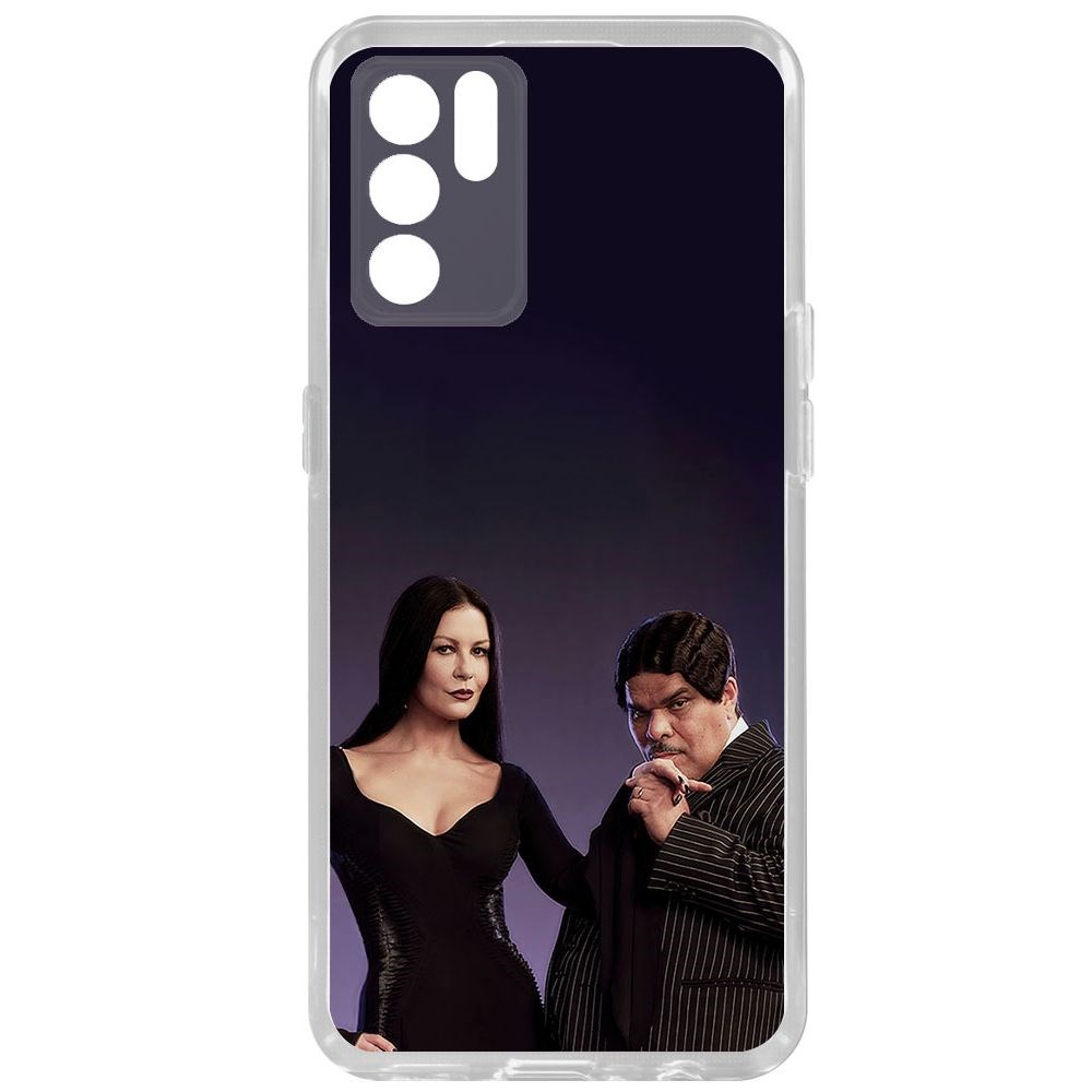 Чехол-накладка Krutoff Clear Case Уэнсдей Аддамс - Мортиша и Гомес для Oppo Reno6