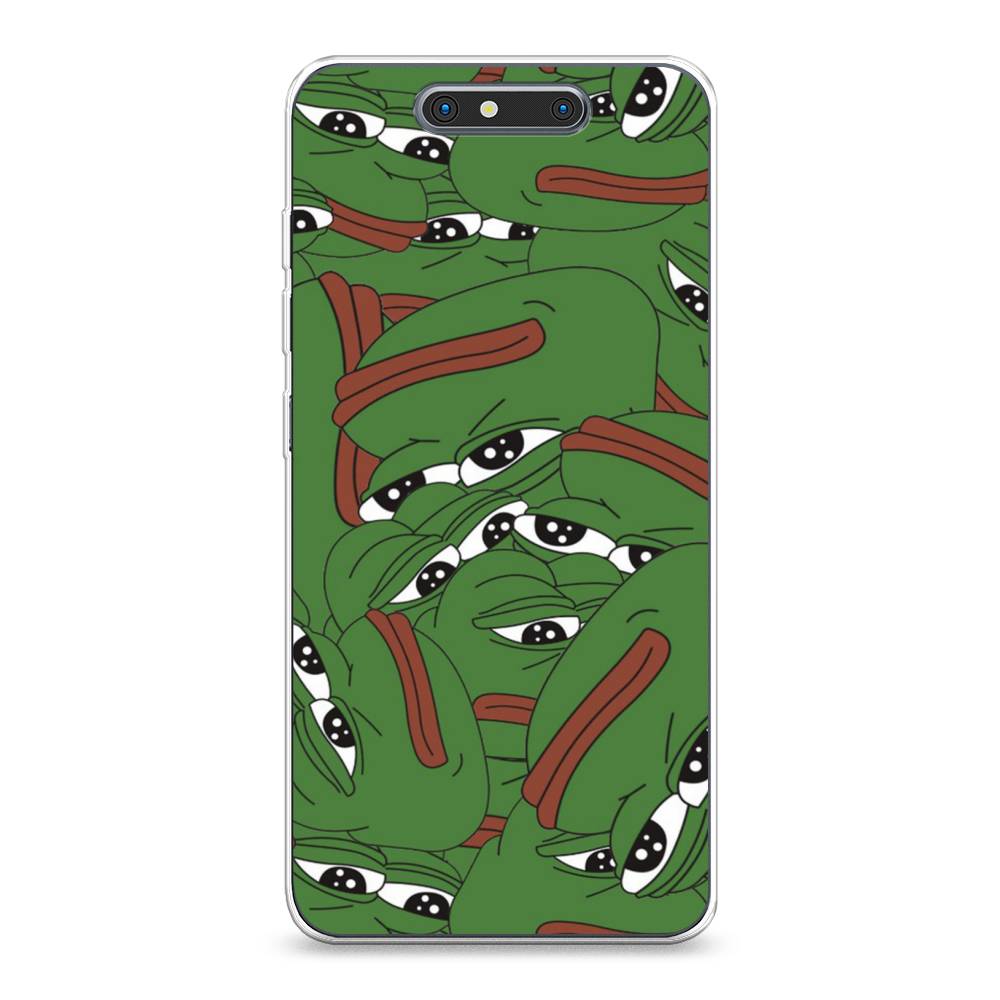 

Чехол Awog на ZTE Blade V8 / ЗТЕ Блэйд V8 "Печальный frog", Разноцветный, 131250-9
