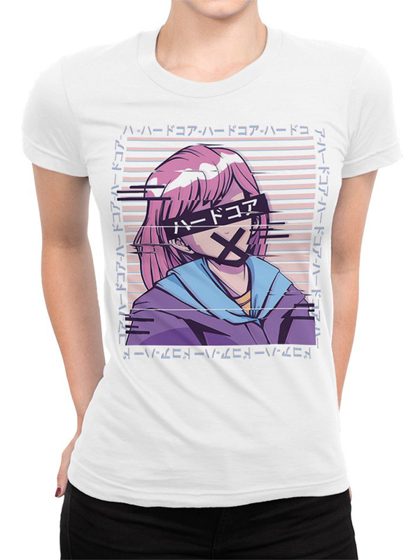

Футболка женская DreamShirts Studio Глитч-арт / Аниме / Хардкор / Hardcore белая M, Белый, Глитч-арт / Аниме / Хардкор / Hardcore