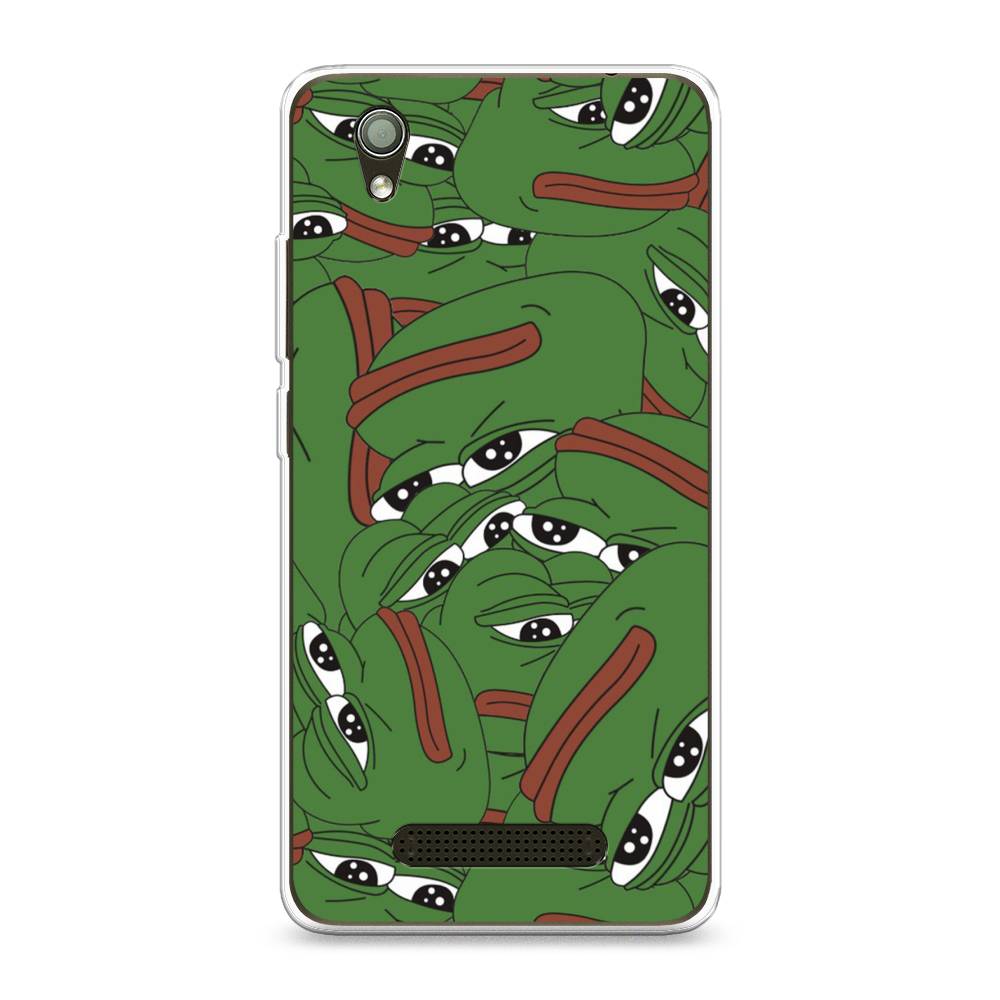 

Чехол Awog на ZTE Blade X3 / ЗТЕ Блэйд X3 "Печальный frog", Разноцветный, 130650-9