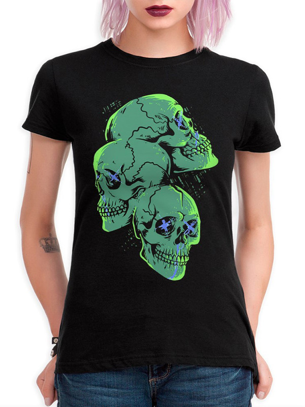 

Футболка женская DreamShirts Studio Черепа / Skulls черная XS, Черный, Черепа / Skulls