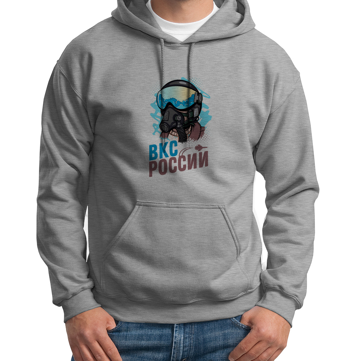 

Худи унисекс CoolPodarok ВКС России серое 42 RU, Серый, 42S04808