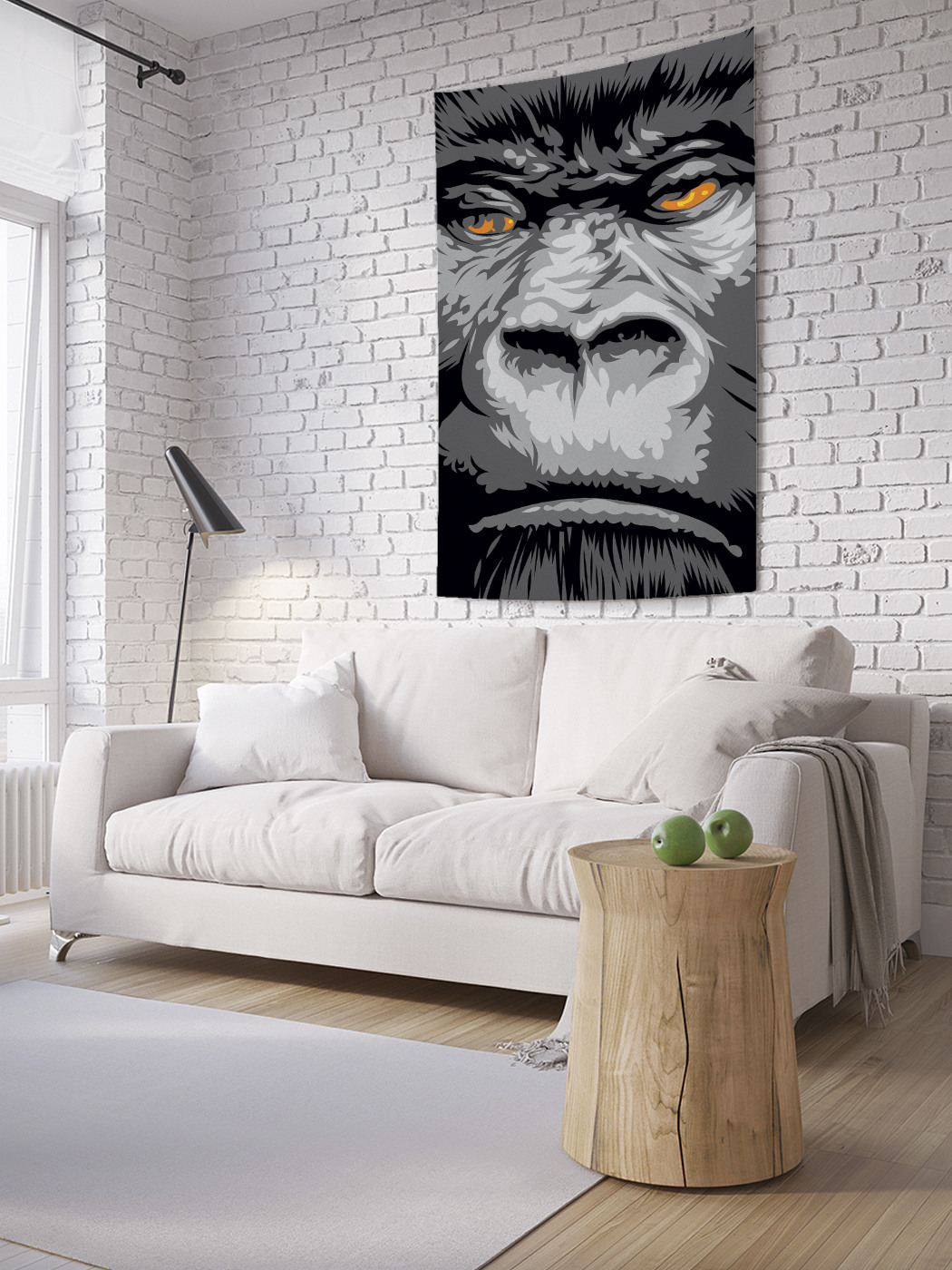 

Вертикальное фотопанно на стену JoyArty Хмурая горилла 150x200 см, Хмурая горилла