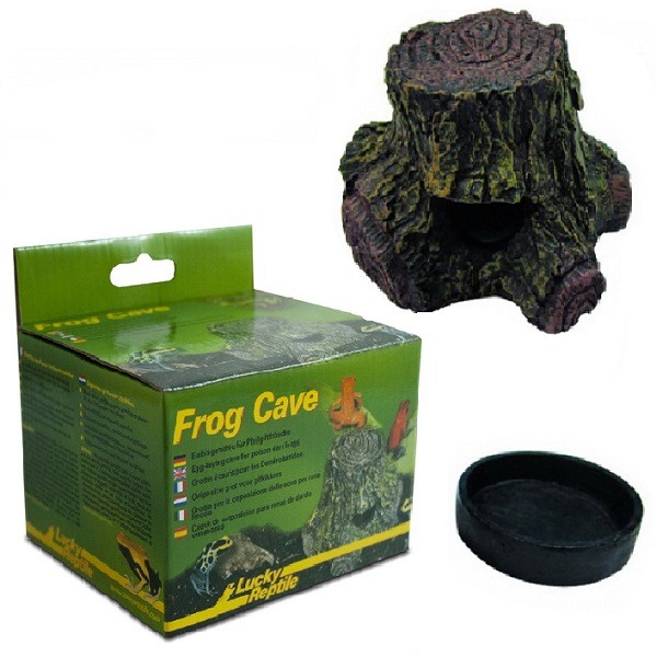 Укрытие для рептилий Lucky Reptile Frog Cave, имитация дерева, 15x8x5.5см