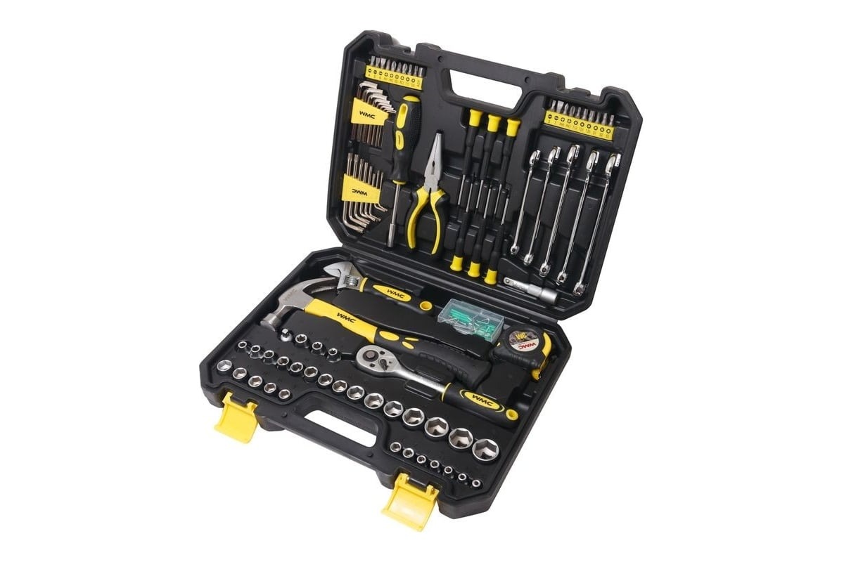 

Набор Инструментов 128 Предметов Слесарно-Монтажный 1/4, 3/8 Dr 4-21мм Wmc Tools WMC TOOLS