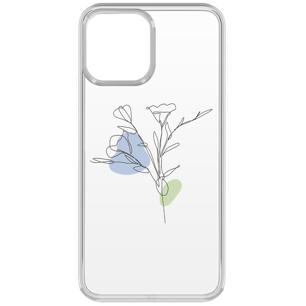 Чехол-накладка Krutoff Clear Case Эустома для iPhone 13
