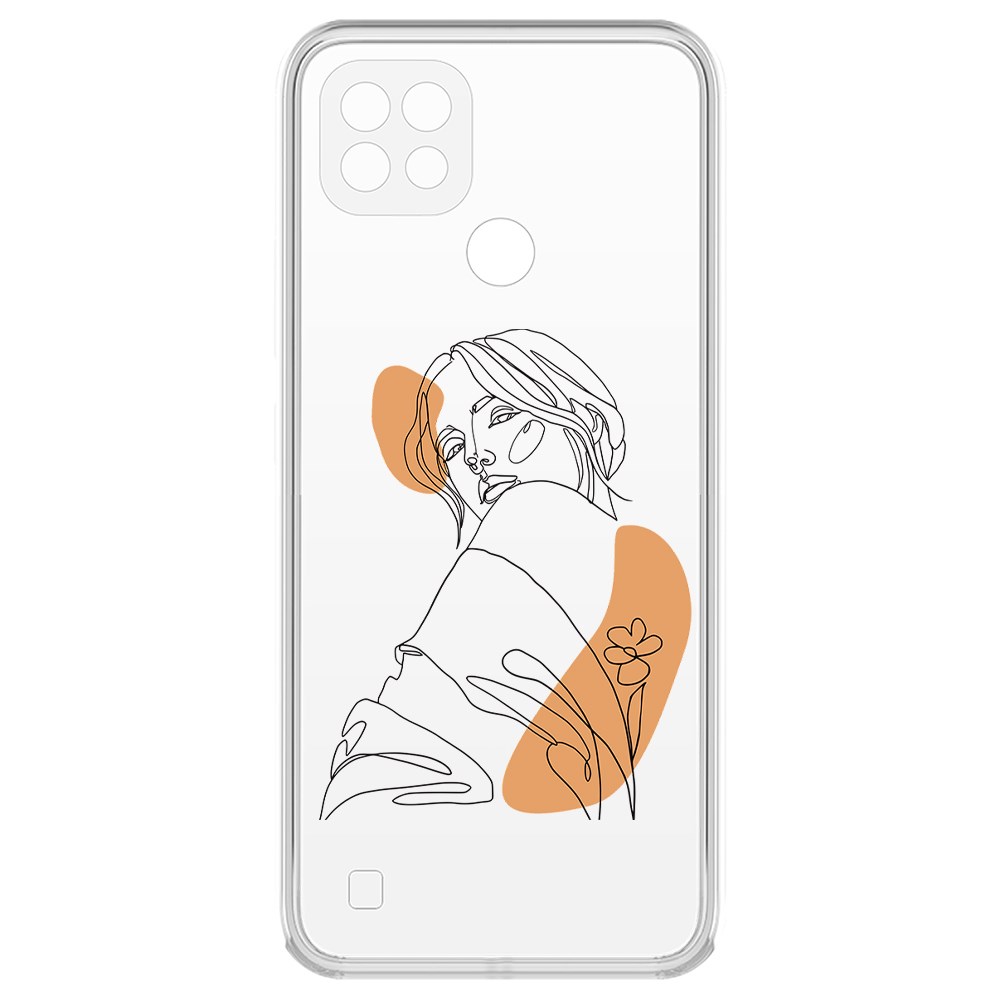 фото Чехол-накладка krutoff clear case загадка для realme c21