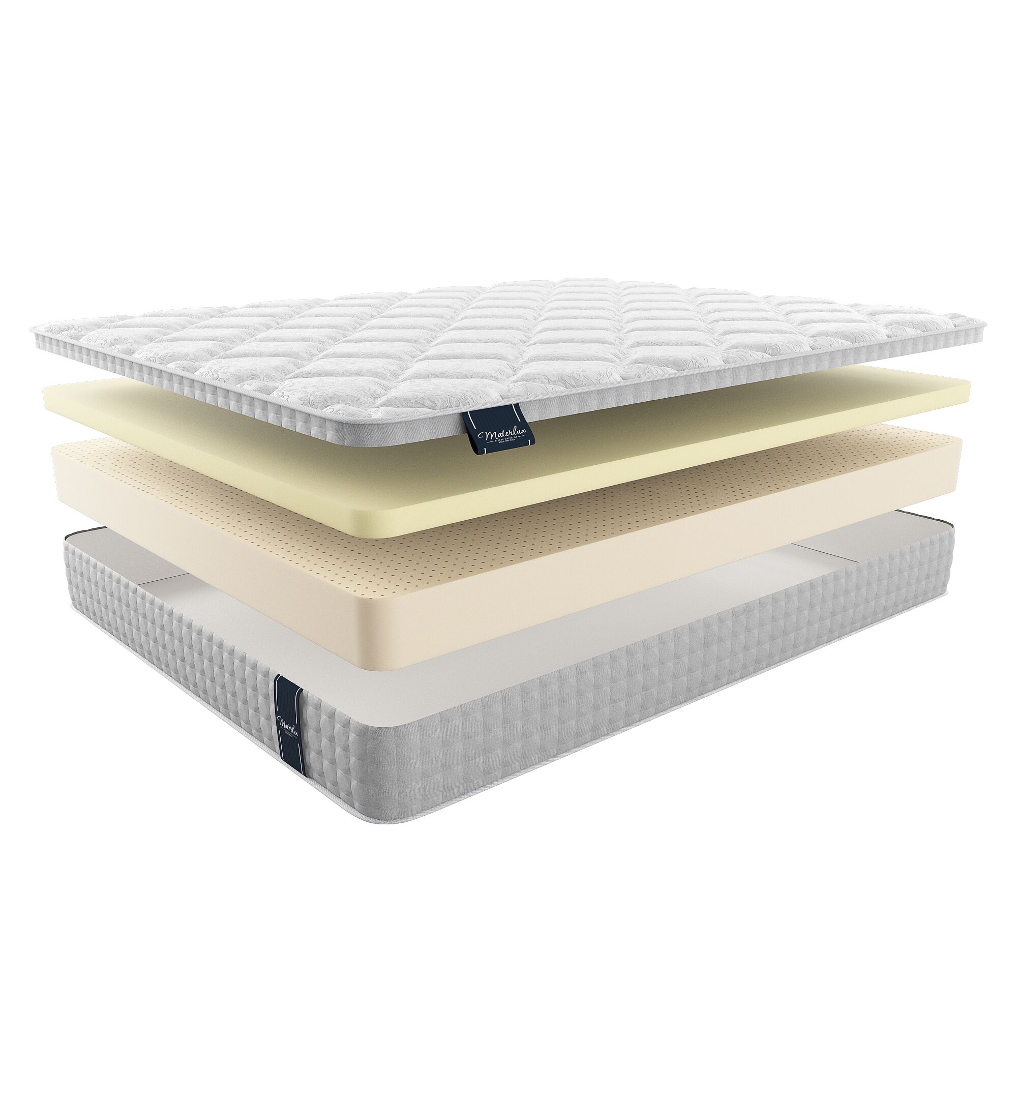 

Матрас Materlux Premium Donatella 195х205, Бежевый;белый;серый;серебристый, Donatella