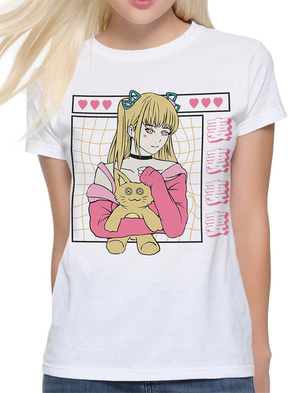 

Футболка женская DreamShirts Studio Аниме / Девушка белая M, Белый, Аниме / Девушка