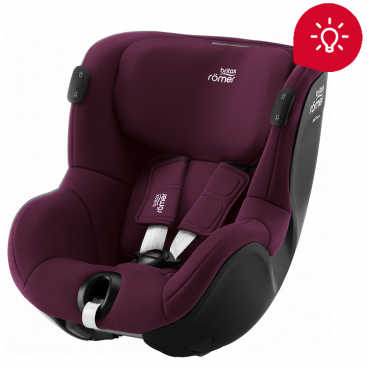 фото Детское автокресло britax roemer dualfix isense burgundy red