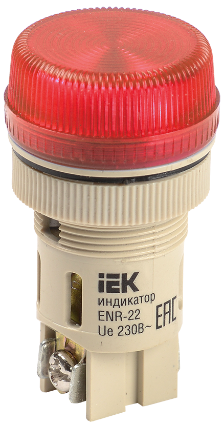 

Лампа ENR-22 сигнальная красная с подсветкой неон 240В