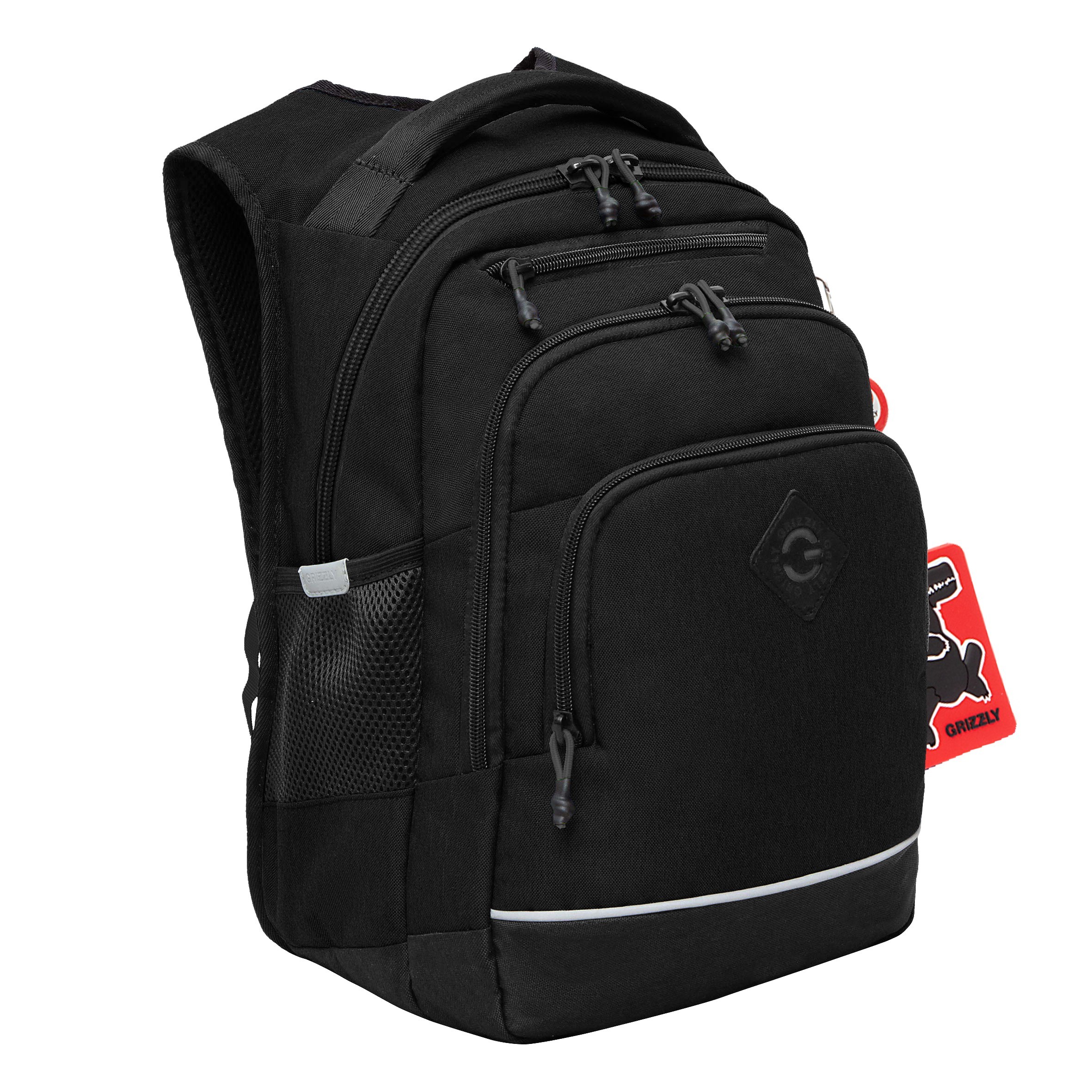 Рюкзак школьный GRIZZLY с карманом для ноутбука 13, анатомический, для мальчика RB-450-1/4 рюкзак молодежный grizzly rd 440 4 1 с карманом для ноутбука 13 золото