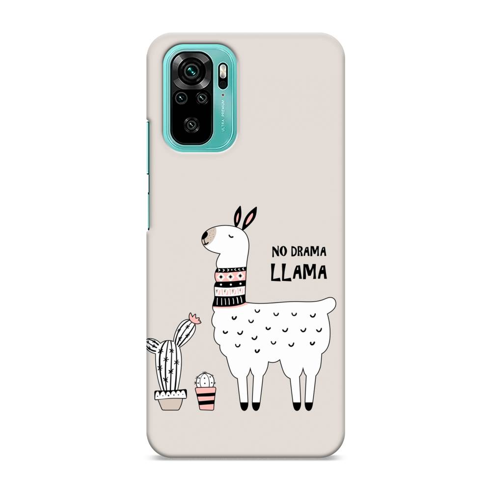 фото Пластиковый чехол "no drama llama" на xiaomi redmi note 10 awog