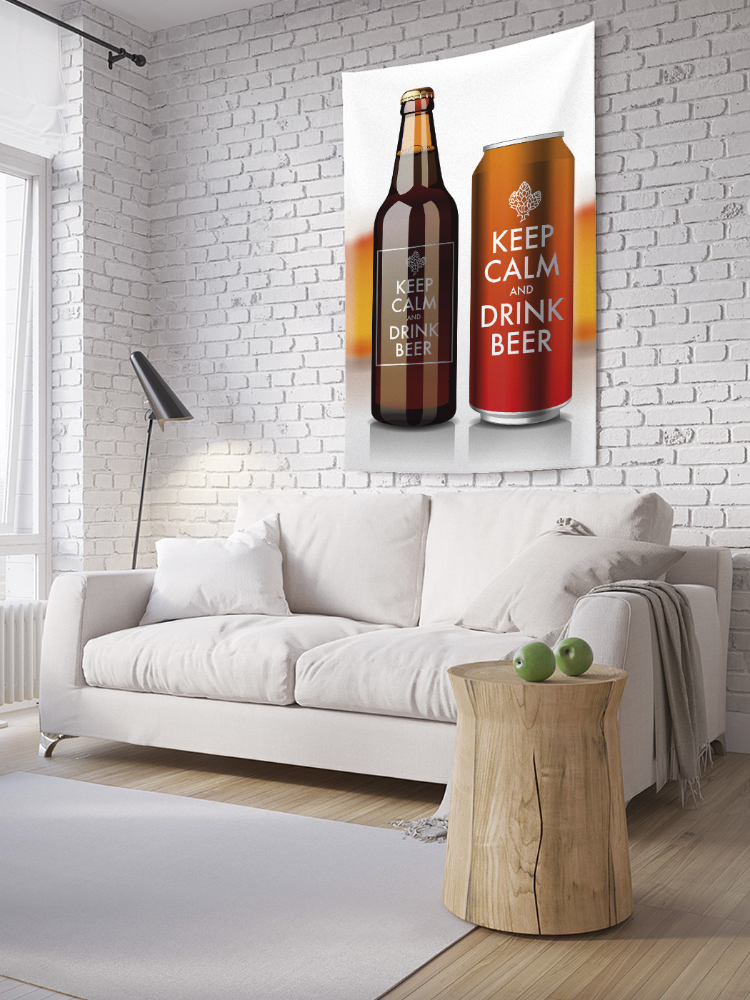 фото Вертикальное фотопанно на стену joyarty "расслабься и выпей пиво", 150x200 см