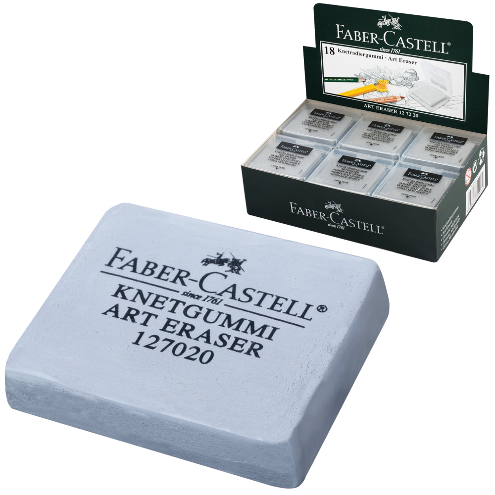 

Набор из 18 шт, Ластик-клячка Faber-Castell (223601), Белый