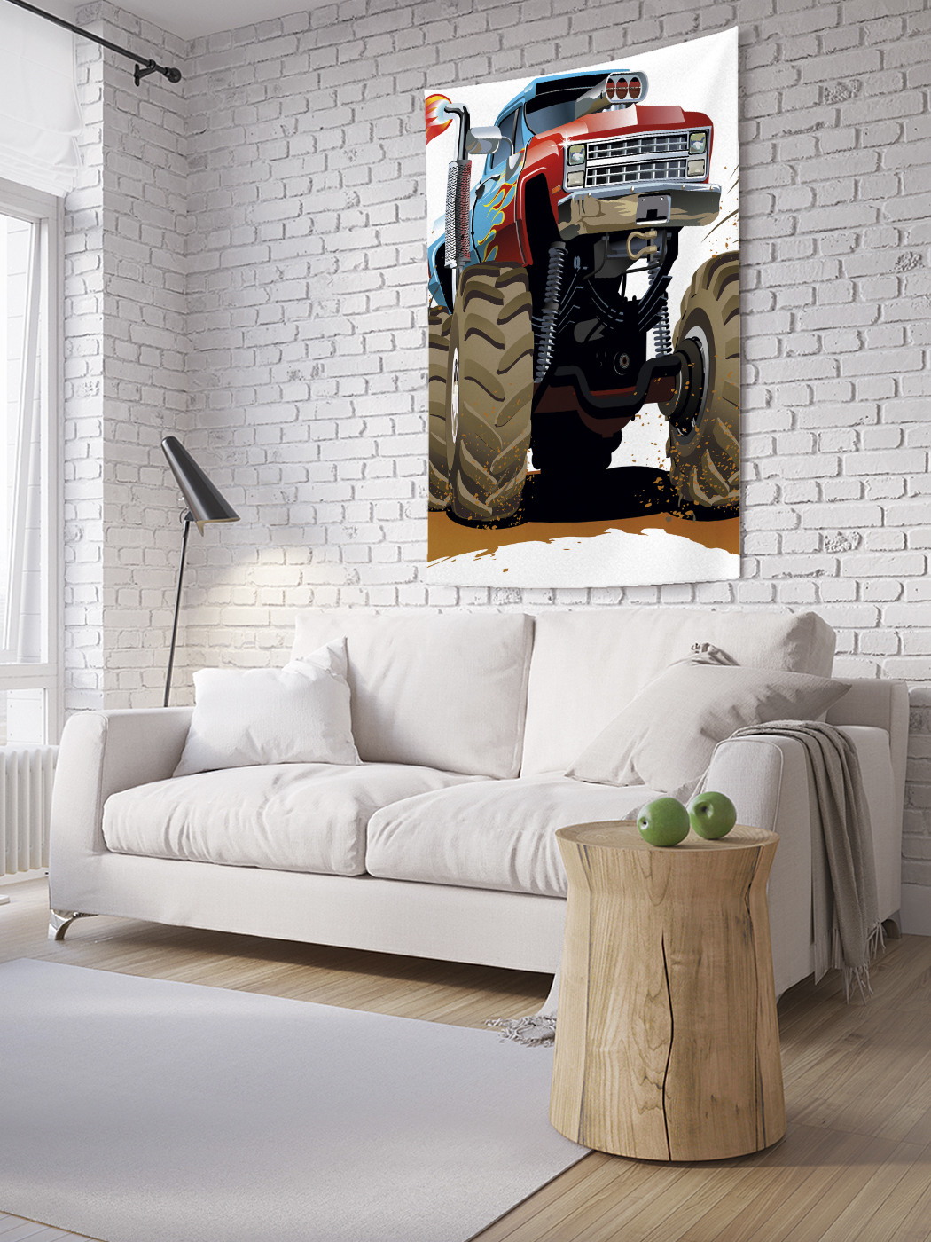 

Вертикальное фотопанно на стену JoyArty Огненный вездеход 150x200 см, Огненный вездеход