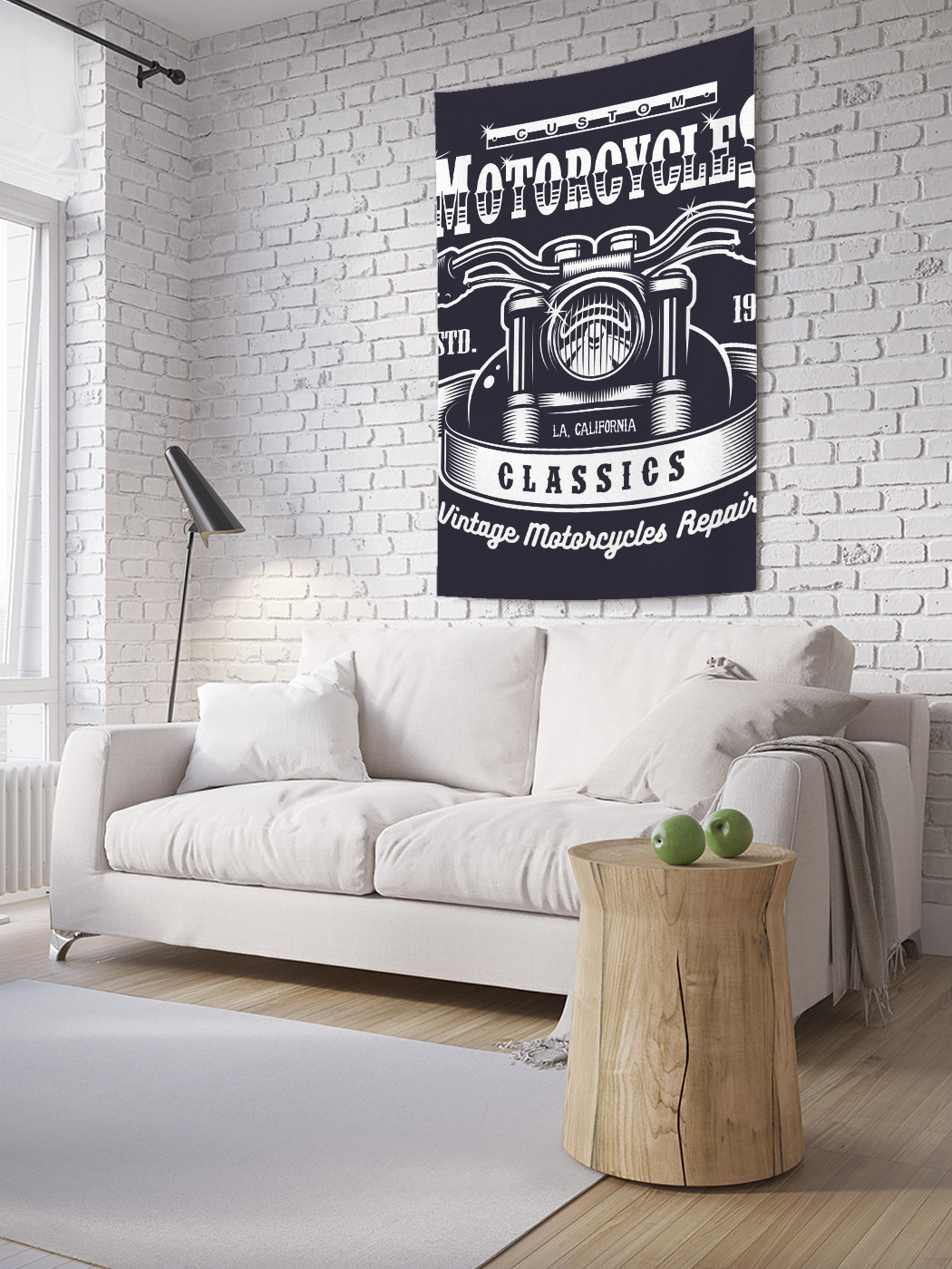 

Вертикальное фотопанно на стену JoyArty Классический мотоцикл 150x200 см, Классический мотоцикл