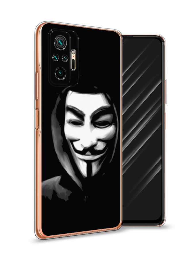 

Чехол Awog на Xiaomi Redmi Note 10 Pro "Анонимус", Разноцветный, 310050-5