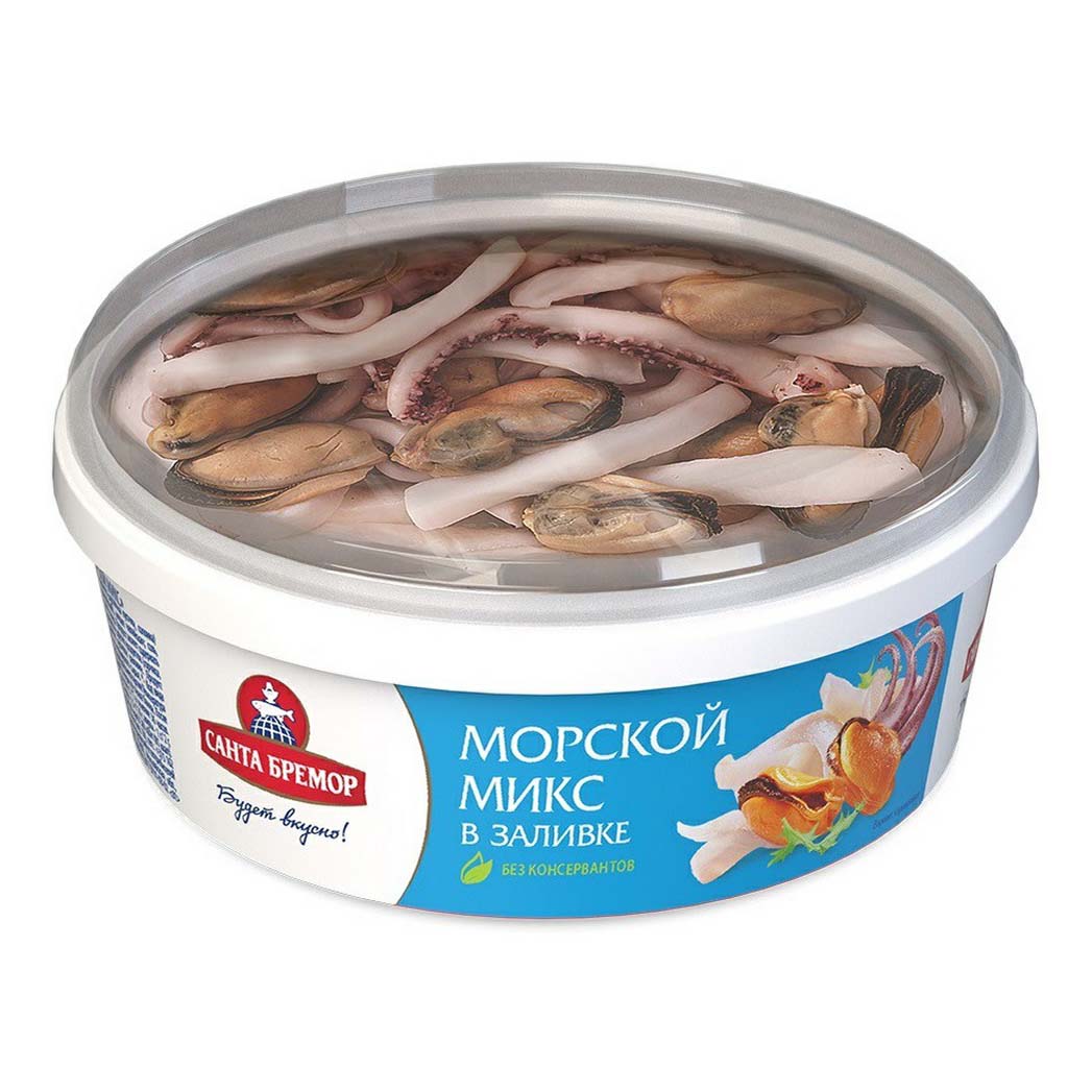 Морской коктейль. Коктейль из морепродуктов Санта Бремор морской микс, в заливке, 180 г. Морской микс в заливке Санта Бремор. Щупальца кальмара Санта Бремор. Санта Бремор щупальца кальмара в заливке.