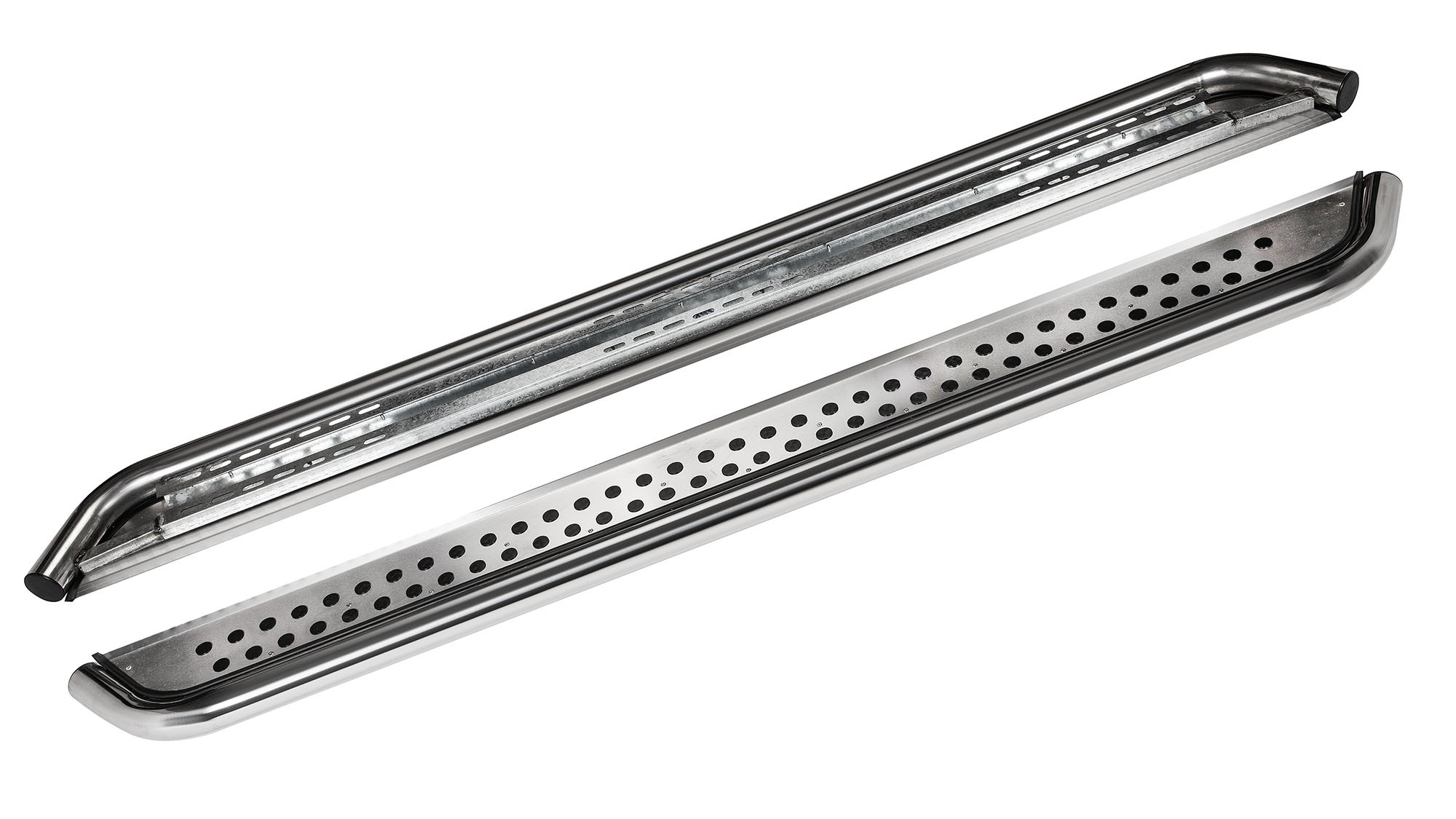 

Пороги нерж с нерж площадкой и рез точками для Land Rover Discovery 3, 4