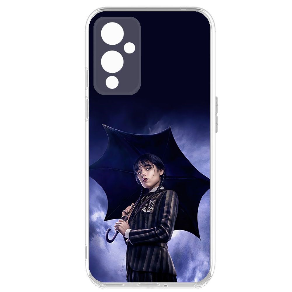 

Чехол-накладка Krutoff Clear Case Уэнсдей Аддамс - Уэнсдей под зонтом для OnePlus 9, Прозрачный