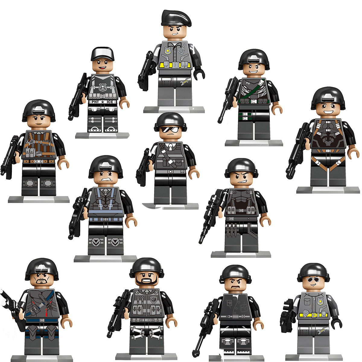 Набор фигурок Спецназ солдатики военные рыцари, 12 шт игра развивающая пластмастер набор спецназ