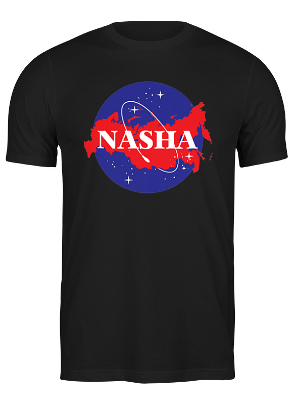 Футболка мужская Printio Наша russia (nasa) черная 3XL