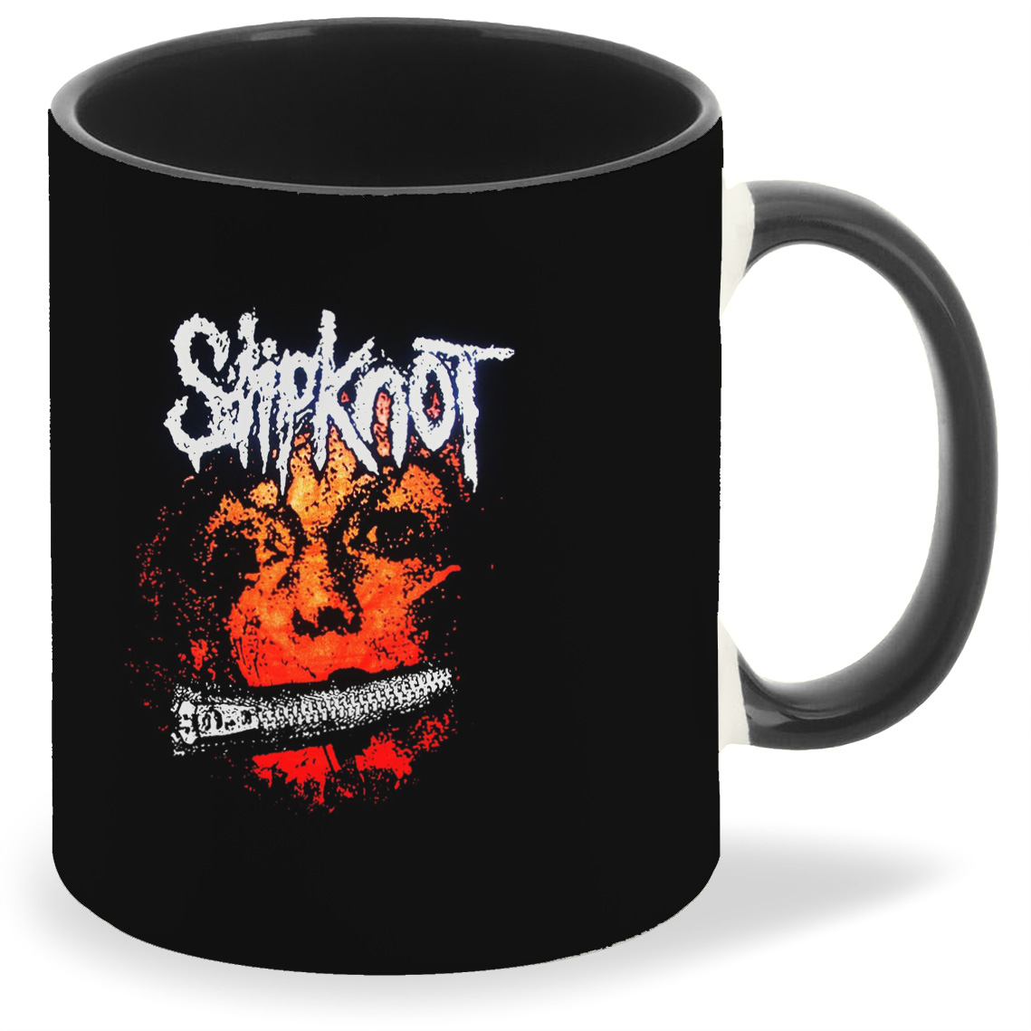

Кружка CoolPodarok Slipknot на черном фоне цветная, Slipknot на черном фоне цветная