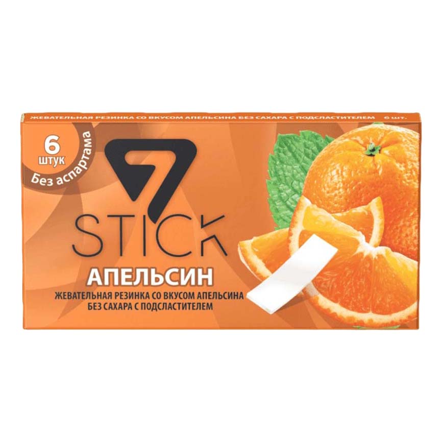 

Жевательная резинка 7 Stick Апельсин 16 г 6 пластинок