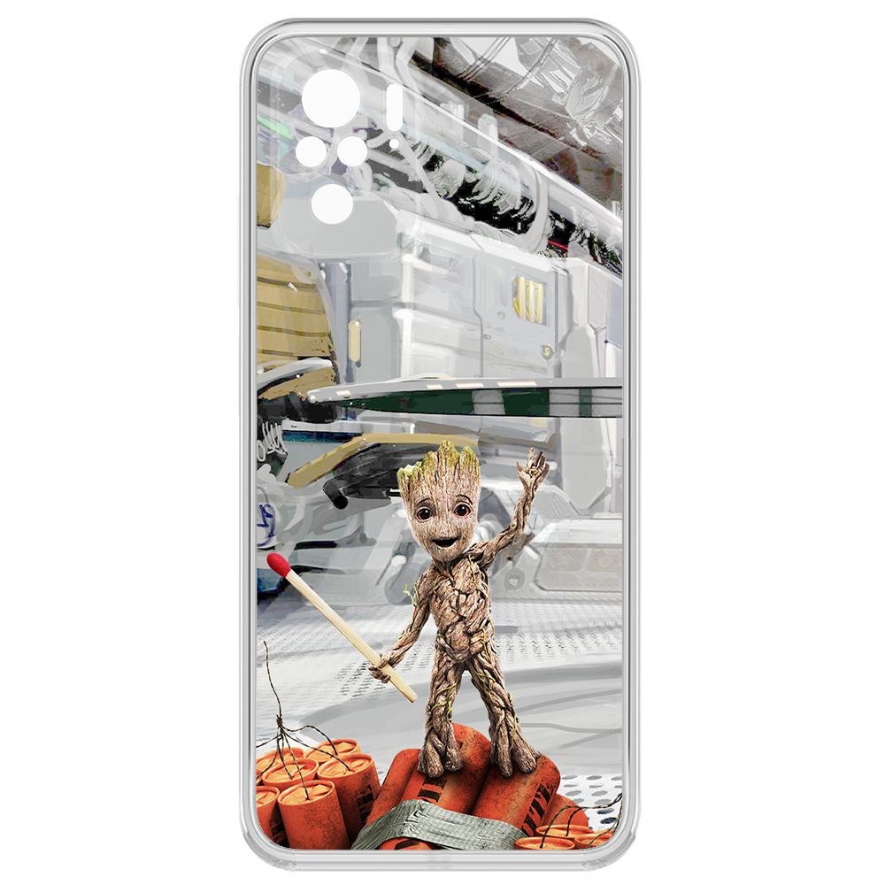

Чехол-накладка Krutoff Clear Case Стражи Галактики. Малыш Грут для Xiaomi Poco M5s, Прозрачный