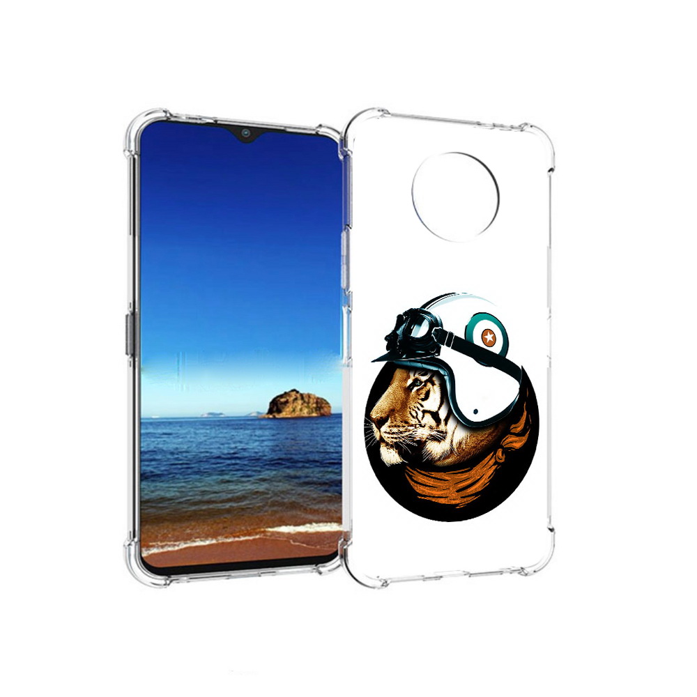 

Чехол MyPads Tocco для Nokia G50 Тигр в шлеме (PT227056.116.171), Прозрачный, Tocco