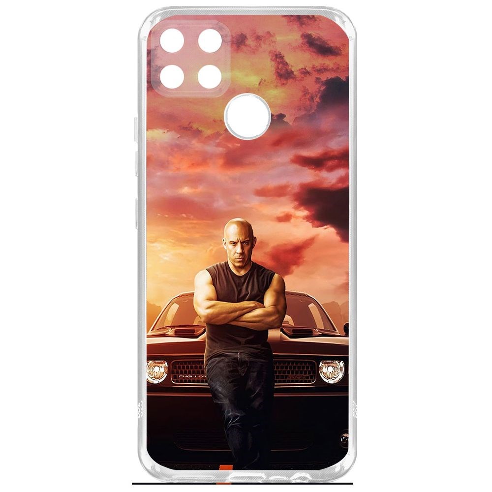 

Чехол-накладка Krutoff Clear Case Форсаж. Доминик Торетто для Realme C25s, Прозрачный
