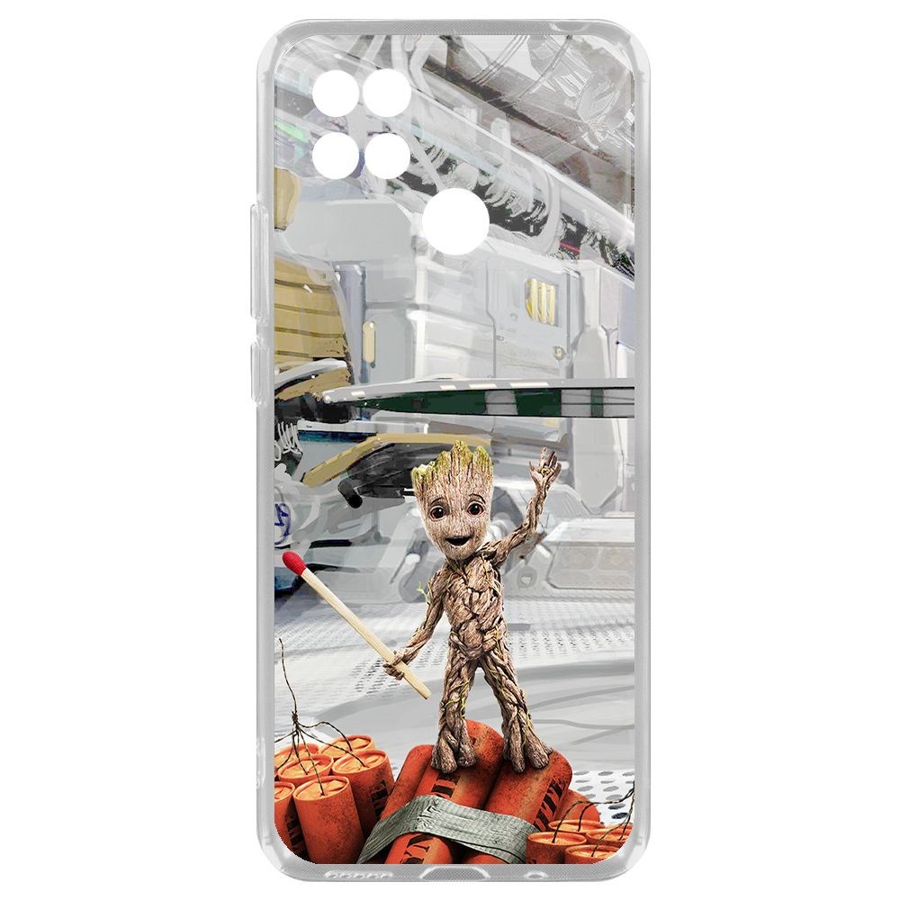 

Чехол-накладка Krutoff Clear Case Стражи Галактики. Малыш Грут для Xiaomi Poco C40, Прозрачный