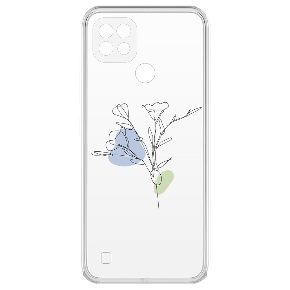 фото Чехол-накладка krutoff clear case эустома для realme c21