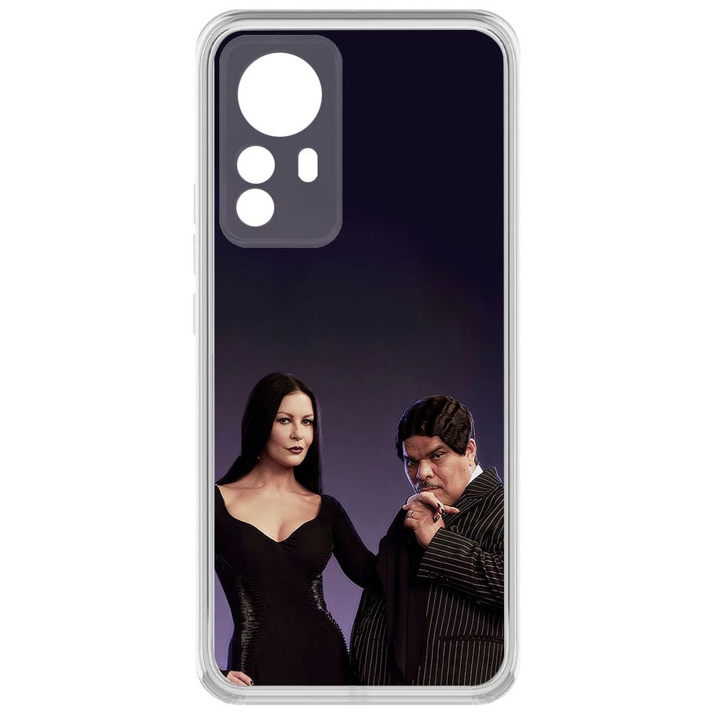 

Чехол-накладка Krutoff Clear Case Уэнсдей Аддамс - Мортиша и Гомес для Xiaomi 12 Pro, Прозрачный
