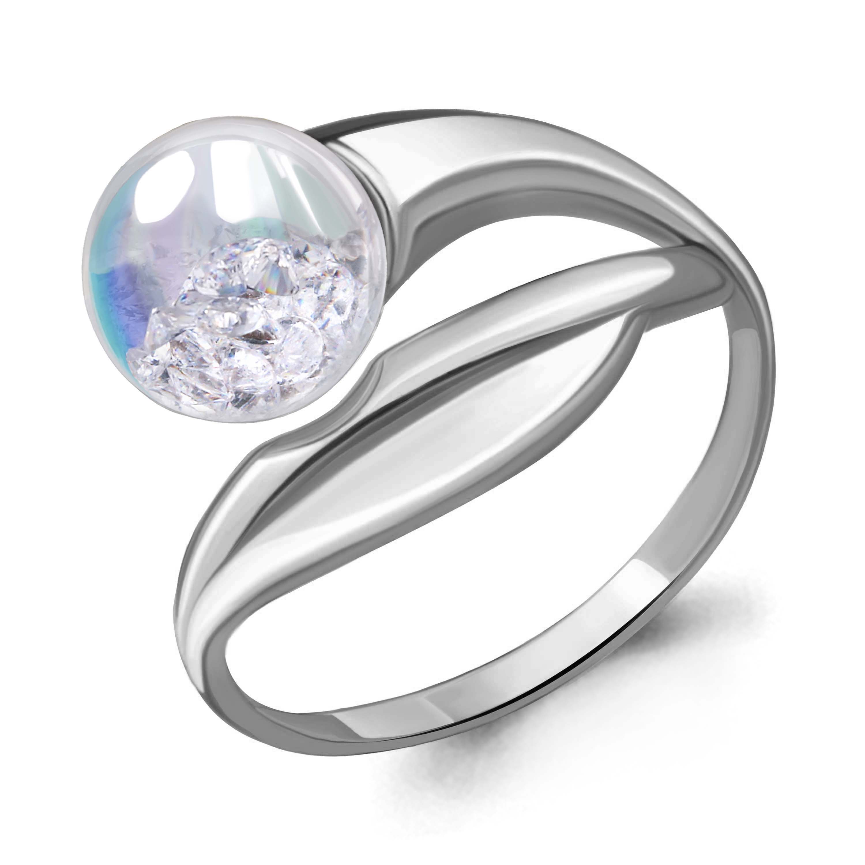 

Кольцо из серебра с фианитом р.  Aquamarine 64442П_925_р, 64442П_925_р