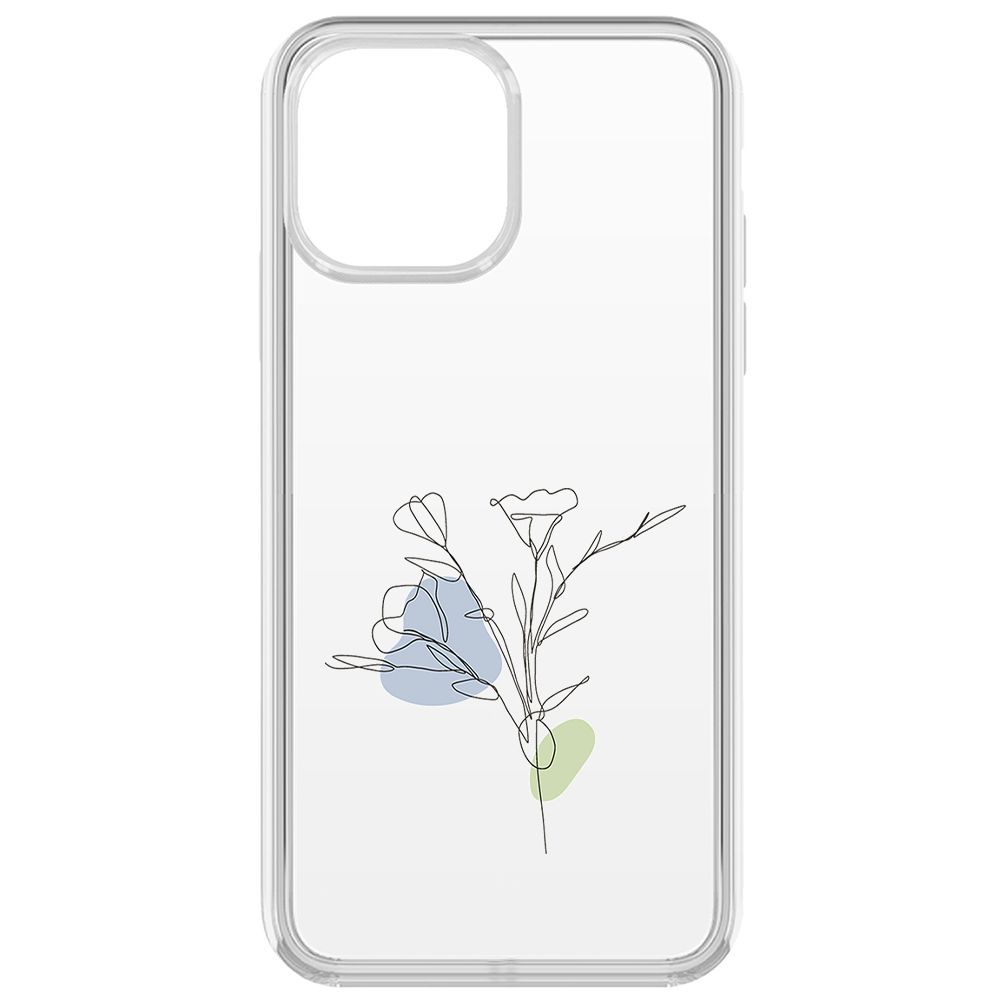 

Чехол-накладка Krutoff Clear Case Эустома для iPhone 13 Pro Max, Прозрачный
