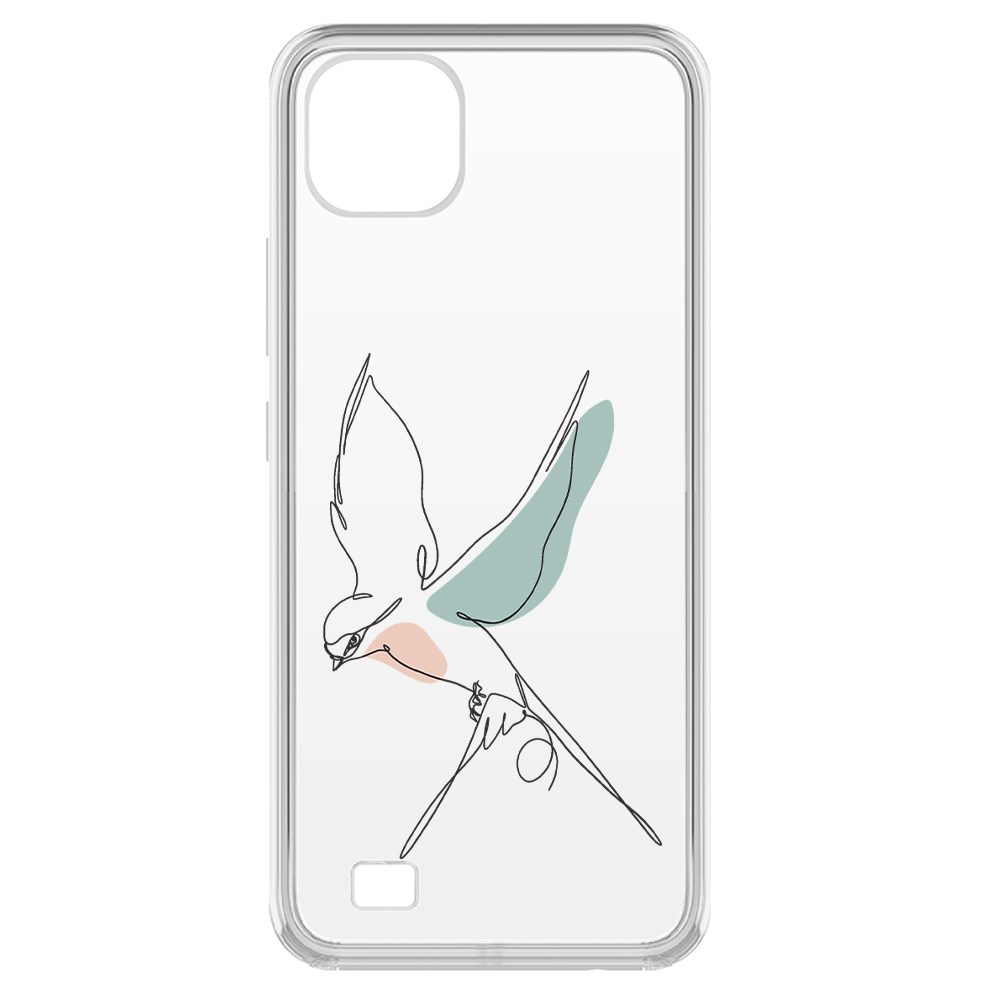 фото Чехол-накладка krutoff clear case полет для realme c11 (2021)