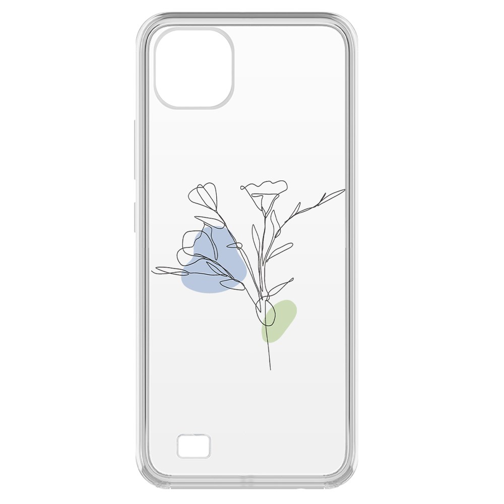 

Чехол-накладка Krutoff Clear Case Эустома для Realme C11 (2021), Прозрачный