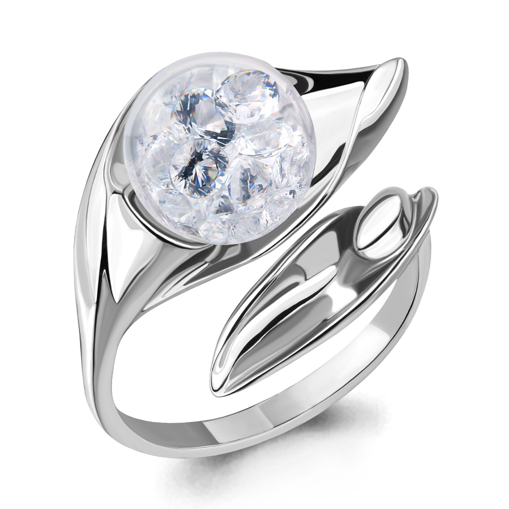 

Кольцо из серебра с фианитом р. 18,5 Aquamarine 64470_925_р, 64470_925_р