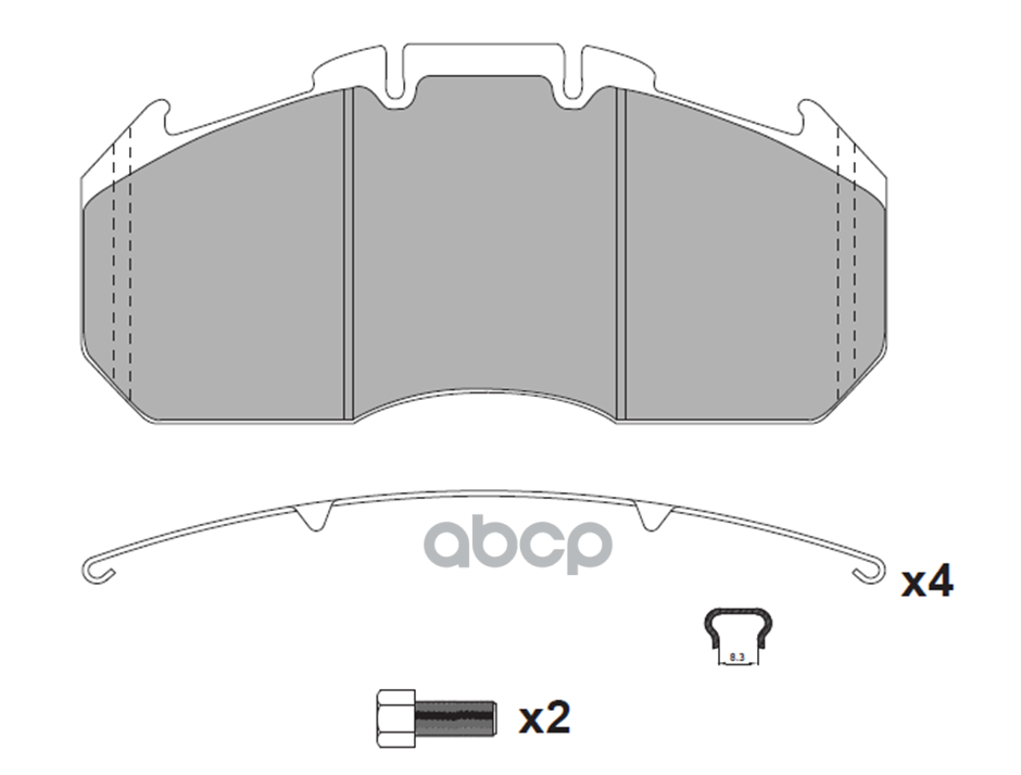 

Колодки тормозные WVA29131/29156 c р/к , перед/зад диск. тормоз Meritor \ Volvo/ 31010015