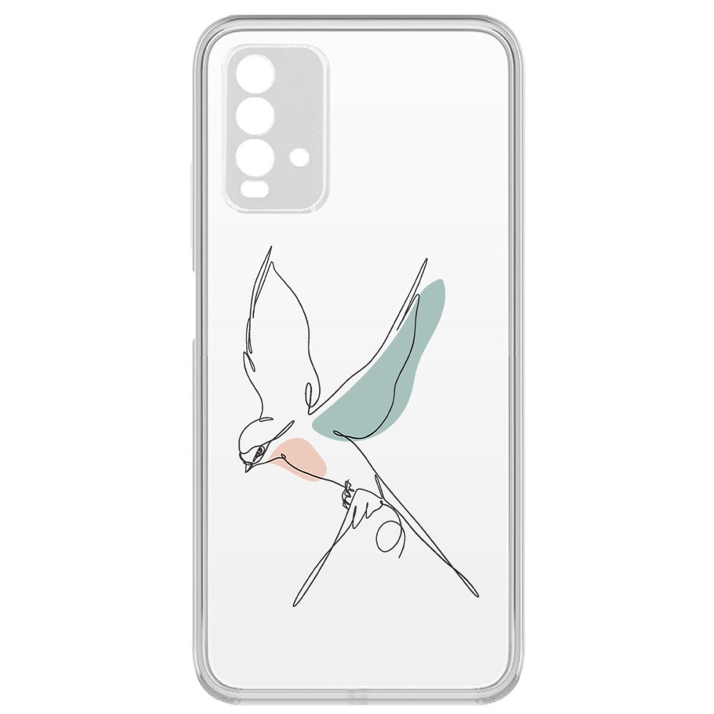 фото Чехол-накладка krutoff clear case полет для xiaomi redmi 9t