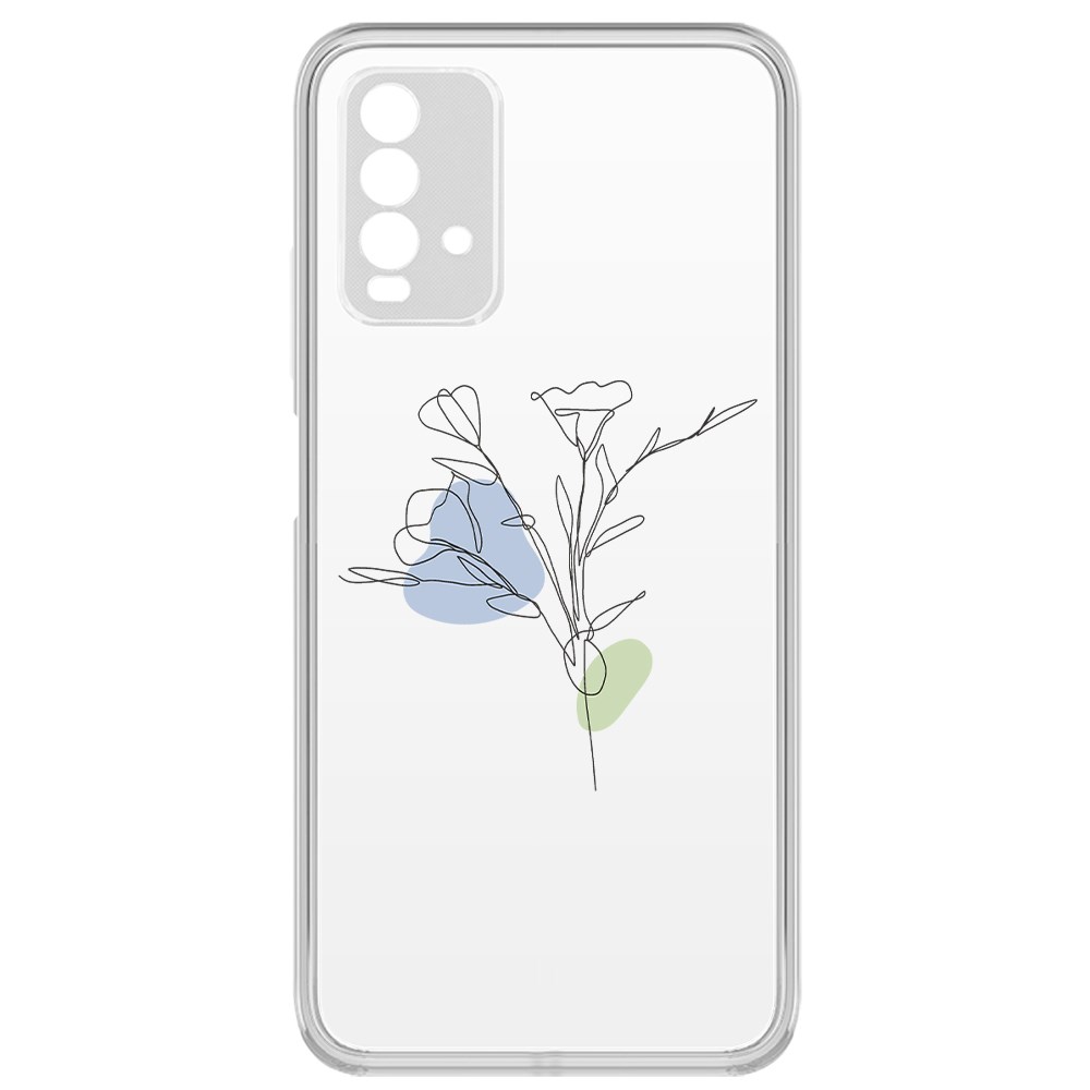 фото Чехол-накладка krutoff clear case эустома для xiaomi redmi 9t