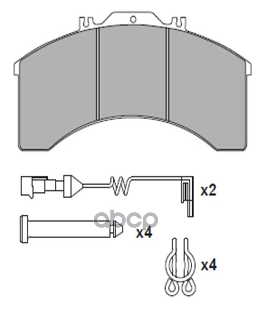 

Колодки тормозные WVA29011 с р/к, зад/перед дисковый тормоз Bendix ADB4300\ IVEC 31010038