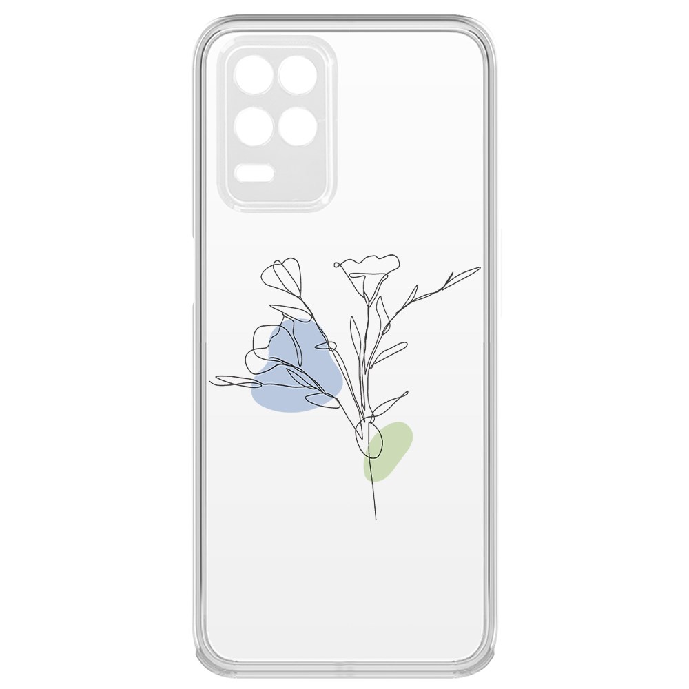 

Чехол-накладка Krutoff Clear Case Эустома для Realme 8 5G