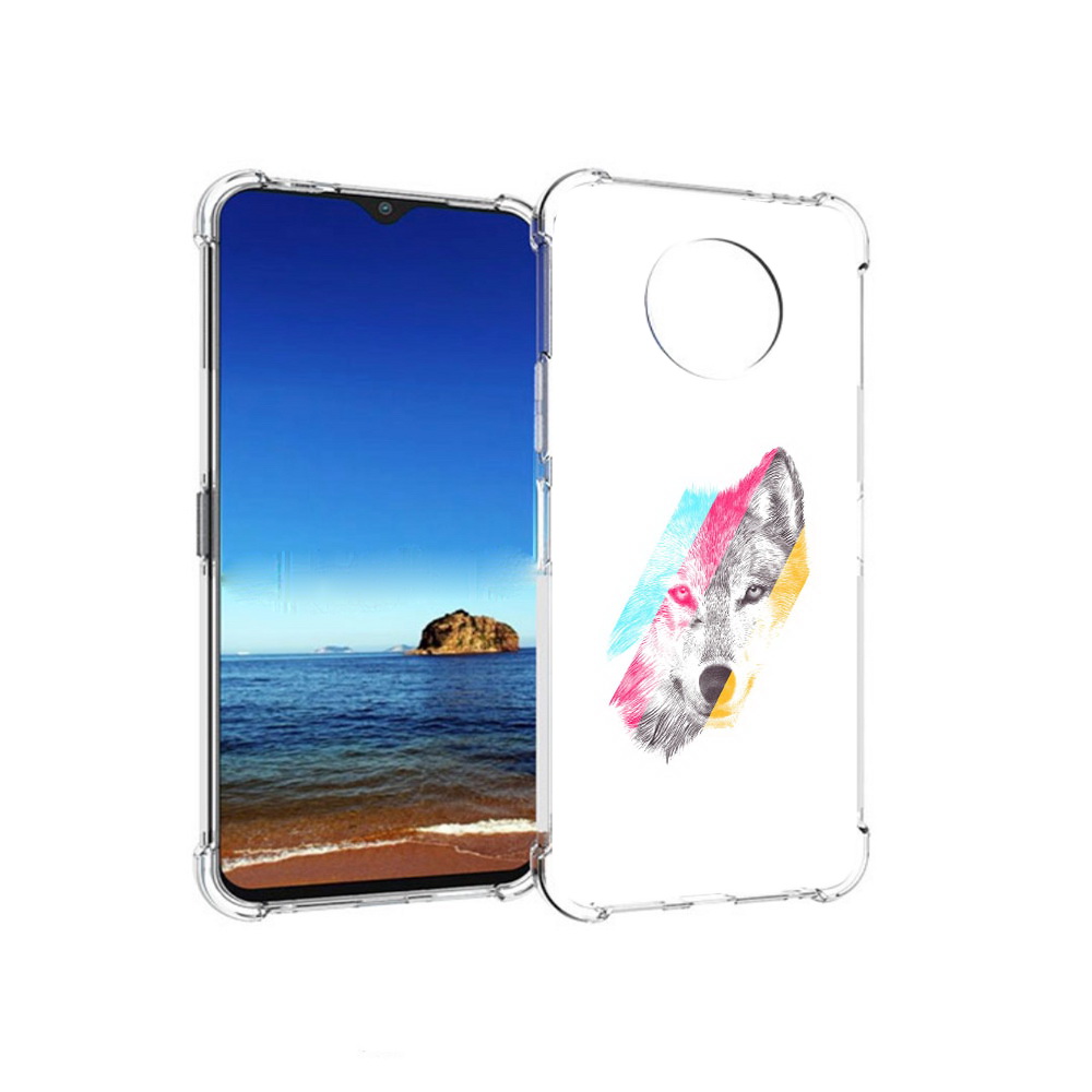 

Чехол MyPads Tocco для Nokia G50 волк градиент (PT227056.116.268), Прозрачный, Tocco