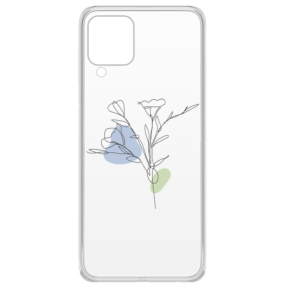 фото Чехол-накладка krutoff clear case эустома для samsung galaxy a22 4g (a225)