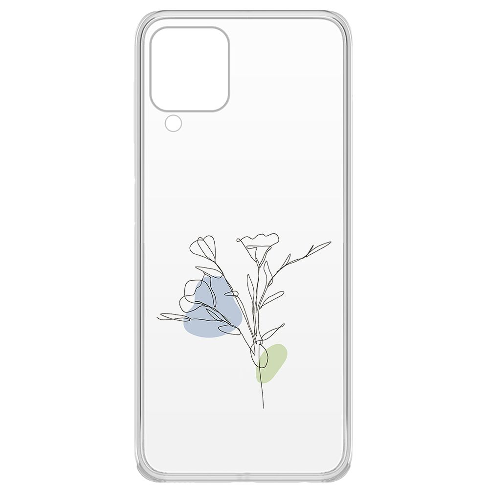 

Чехол-накладка Krutoff Clear Case Эустома для Samsung Galaxy A22 4G (A225), Прозрачный